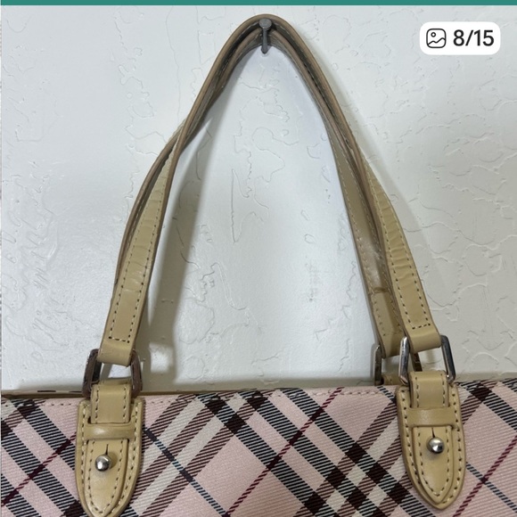 Burberry authentic Checkered Beige and Pink Shoulder Bag with FREE COA ‘!